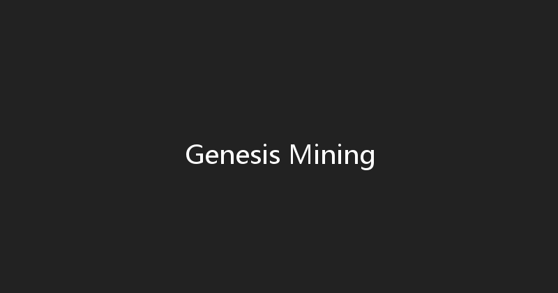 Genesis Mining 