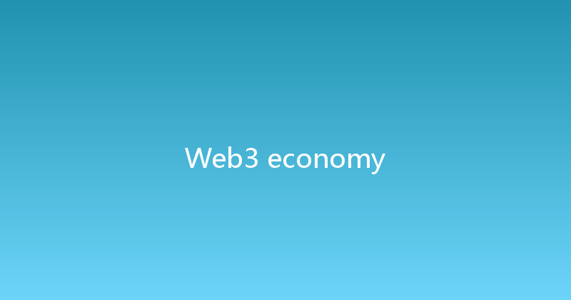 Web3 economy 