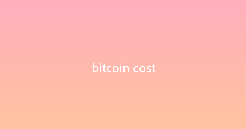 bitcoin cost 