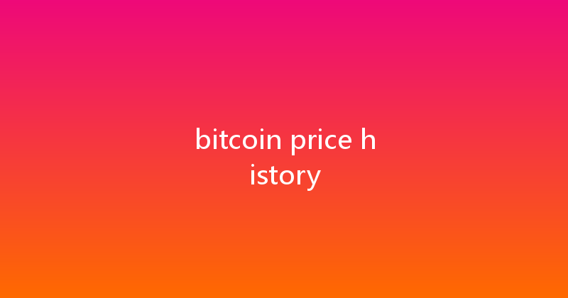 bitcoin price history 
