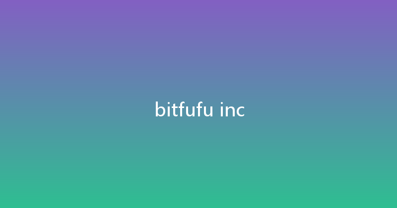bitfufu inc 