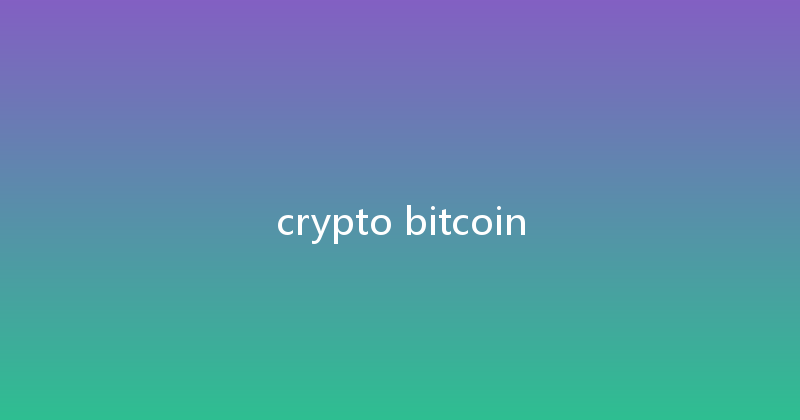 crypto bitcoin 