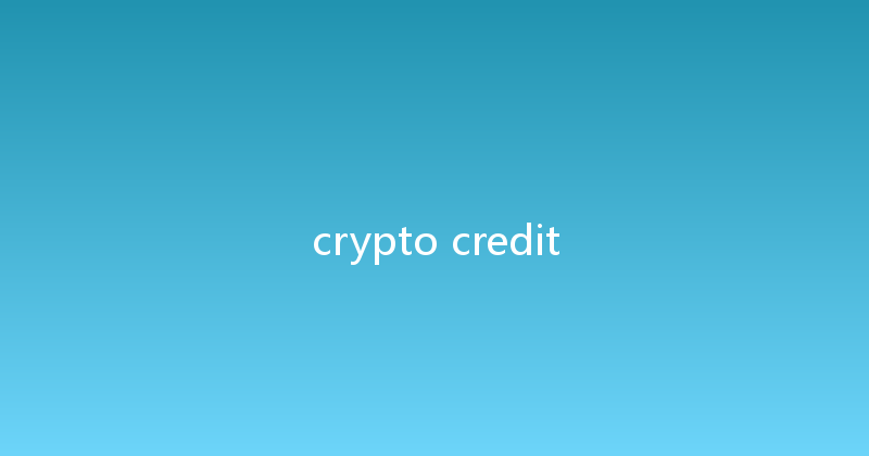 crypto credit 