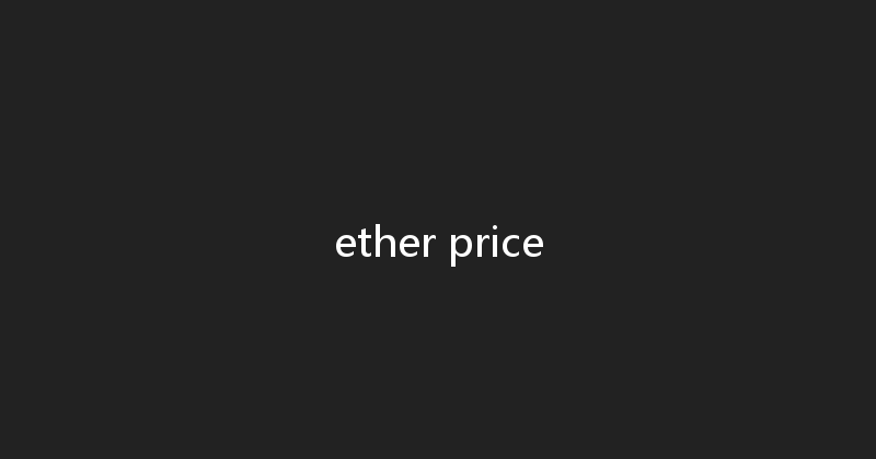 ether price 