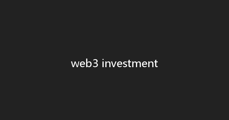 web3 investment 