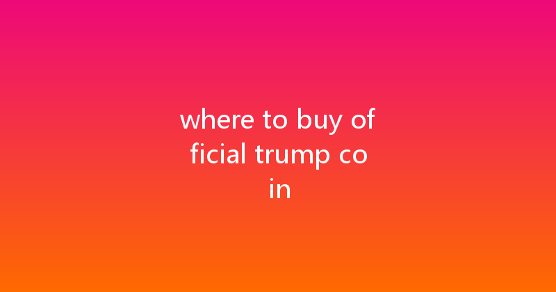 where to buy official trump coin 